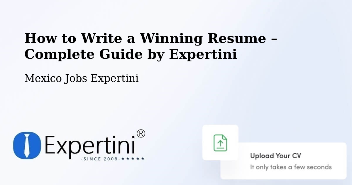 Resume Writing Guide for Job Seekers – Tecama - Tecama, Mexico Jobs Expertini